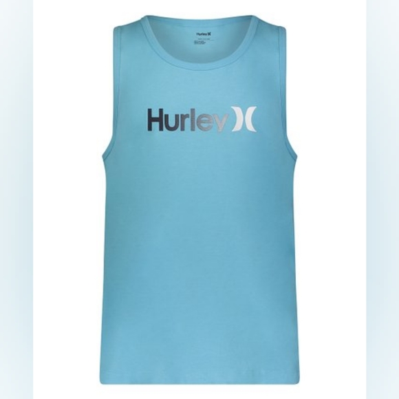 NWT Hurley One & Only Graphic Tank Blue Glaze Heather Mens Small - Picture 1 of 3